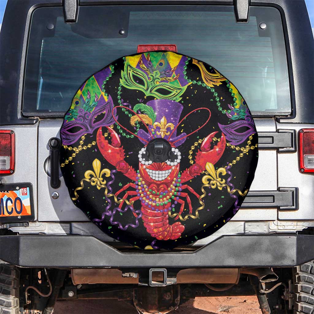 Mardi Gras Crawfish Spare Tire Cover On Tuesdays We Wear Beads - Wonder Print Shop