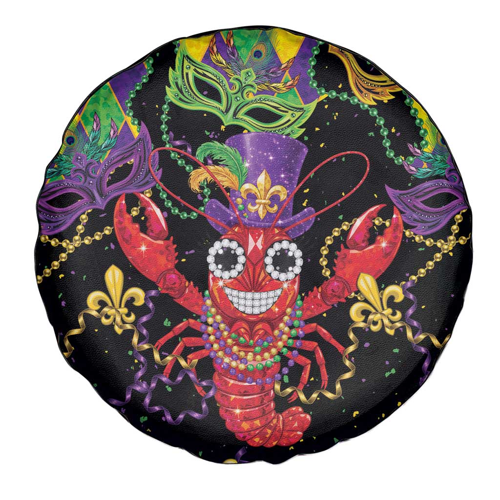 Mardi Gras Crawfish Spare Tire Cover On Tuesdays We Wear Beads - Wonder Print Shop