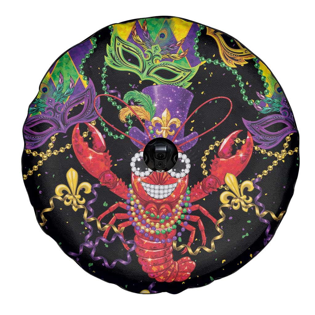 Mardi Gras Crawfish Spare Tire Cover On Tuesdays We Wear Beads - Wonder Print Shop