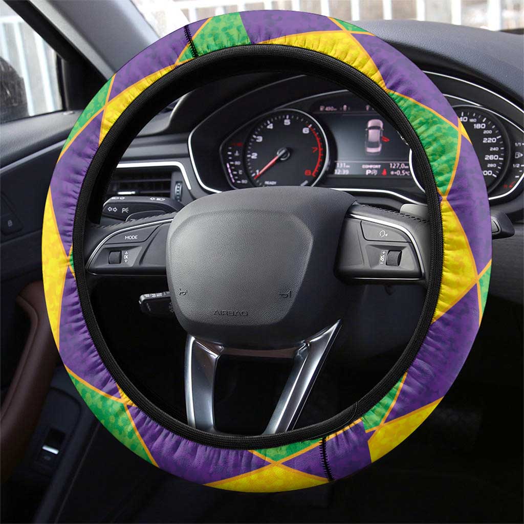 Mardi Gras Crawfish Steering Wheel Cover On Tuesdays We Wear Beads - Wonder Print Shop