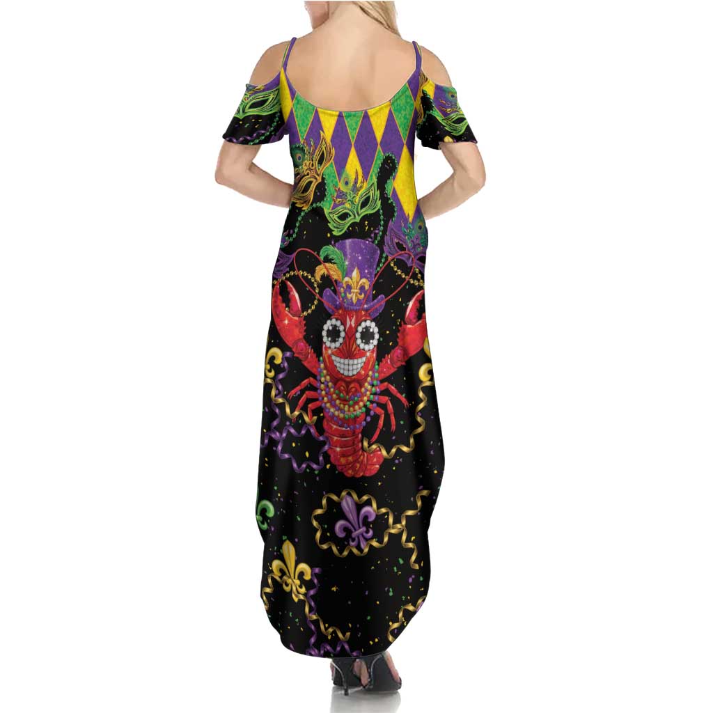 Mardi Gras Crawfish Summer Maxi Dress On Tuesdays We Wear Beads - Wonder Print Shop