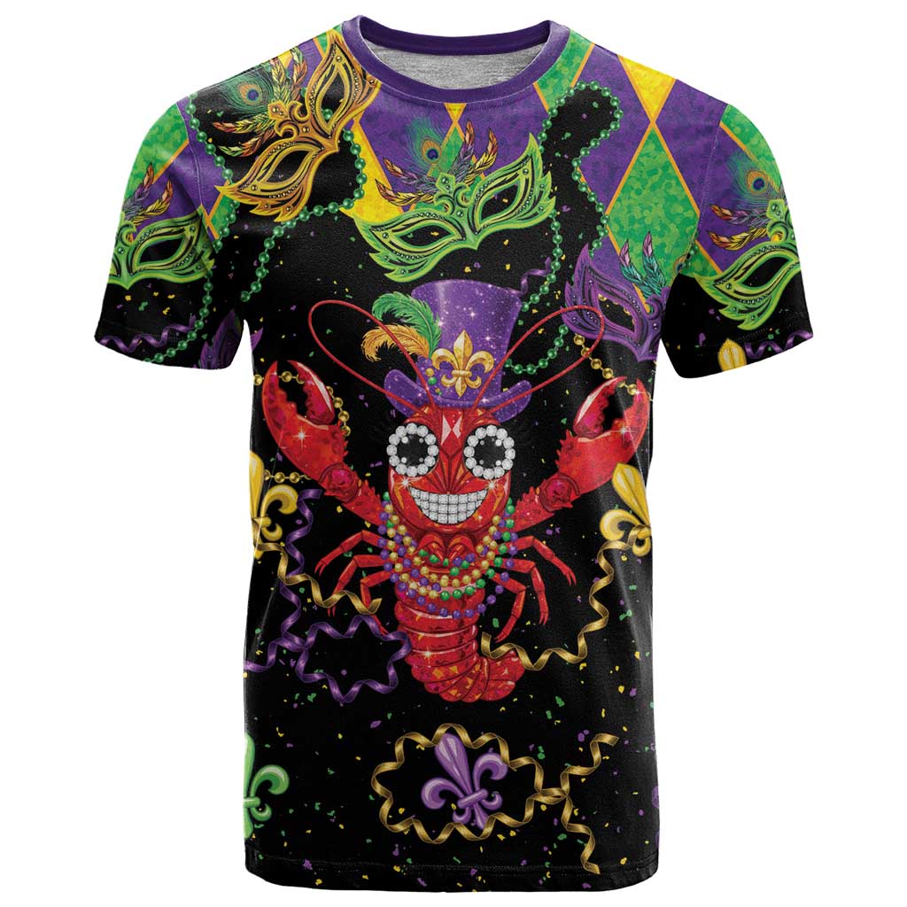 Mardi Gras Crawfish T Shirt On Tuesdays We Wear Beads - Wonder Print Shop