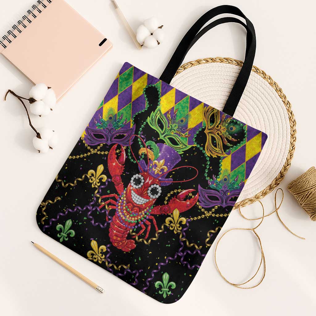 Mardi Gras Crawfish Tote Bag On Tuesdays We Wear Beads - Wonder Print Shop