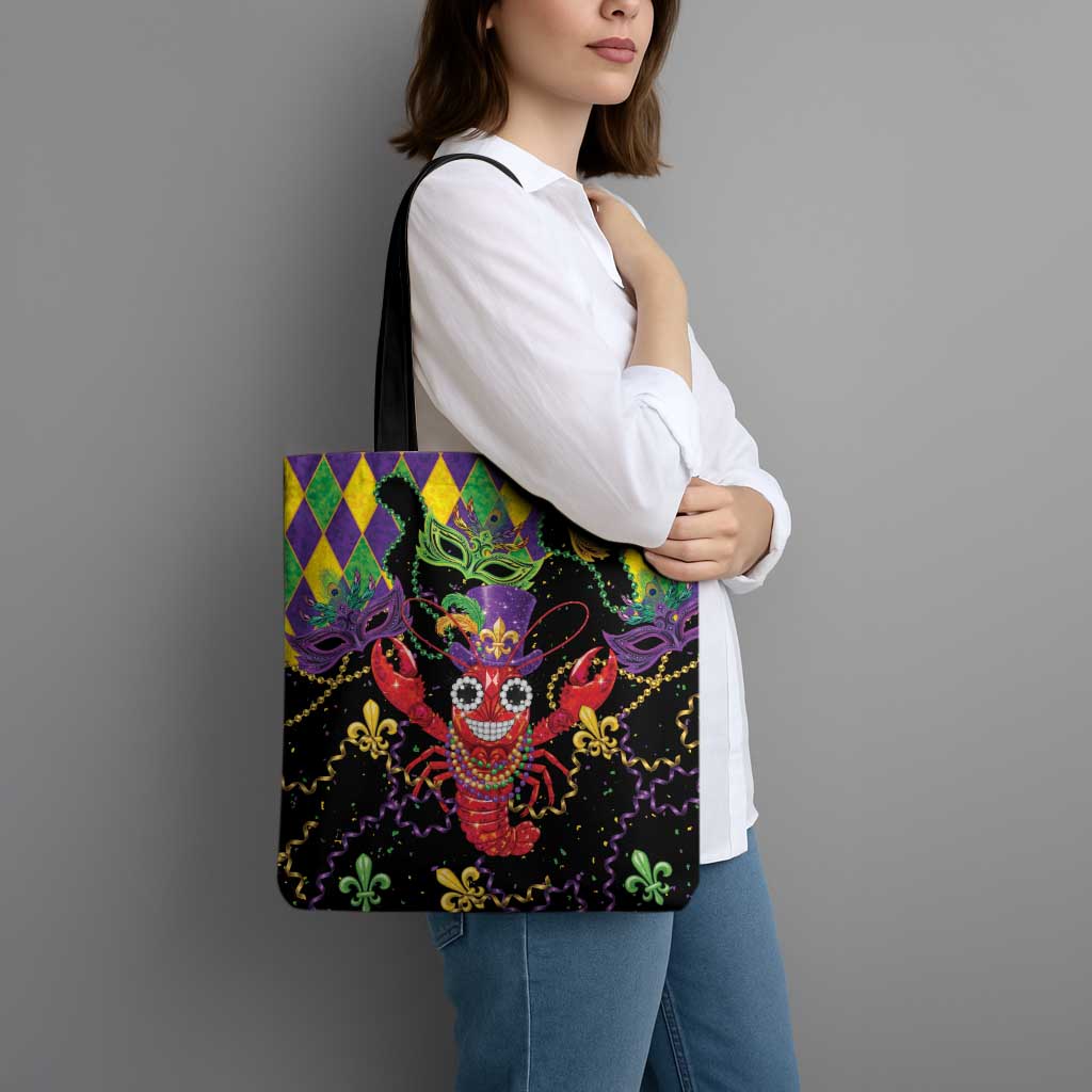 Mardi Gras Crawfish Tote Bag On Tuesdays We Wear Beads - Wonder Print Shop