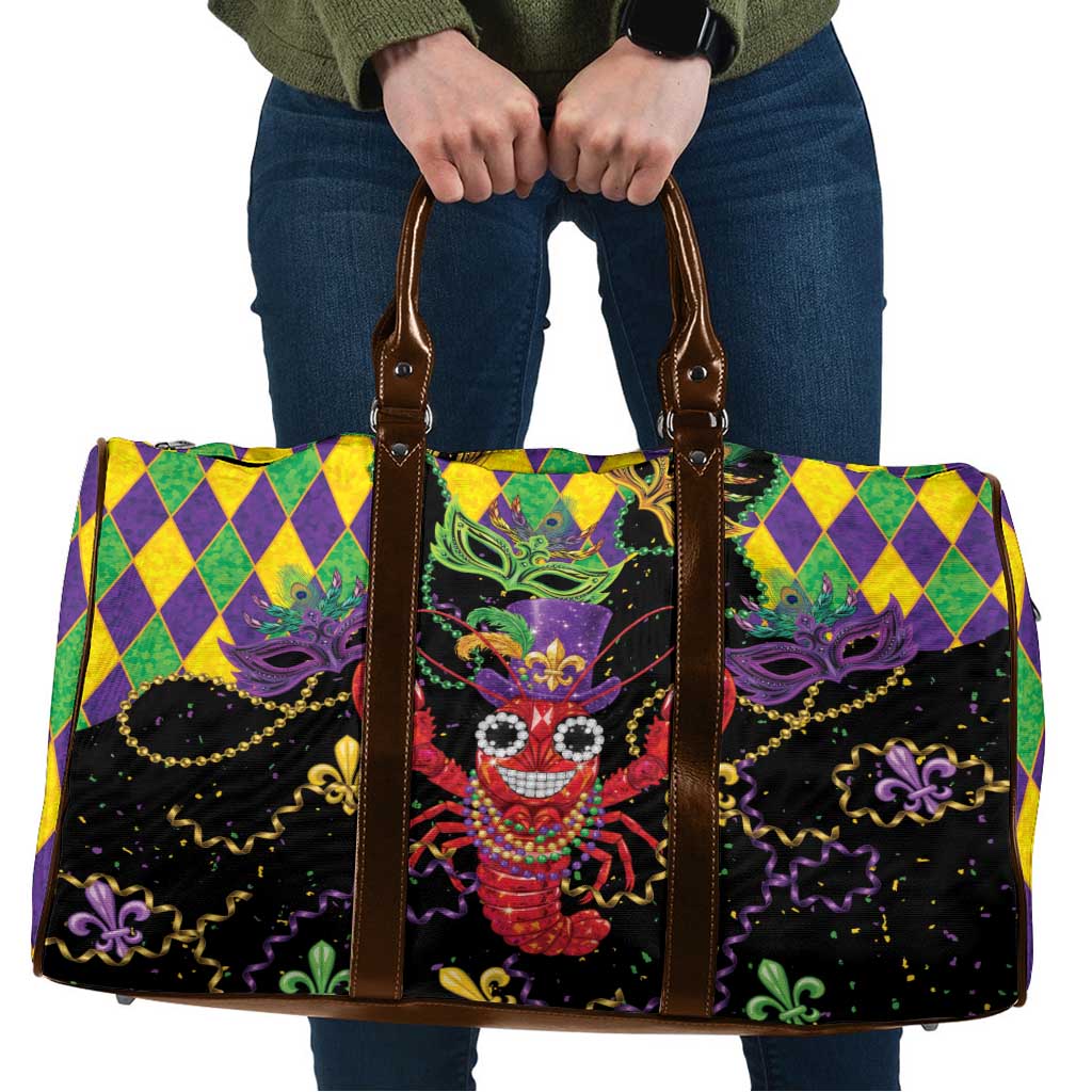 Mardi Gras Crawfish Travel Bag On Tuesdays We Wear Beads - Wonder Print Shop