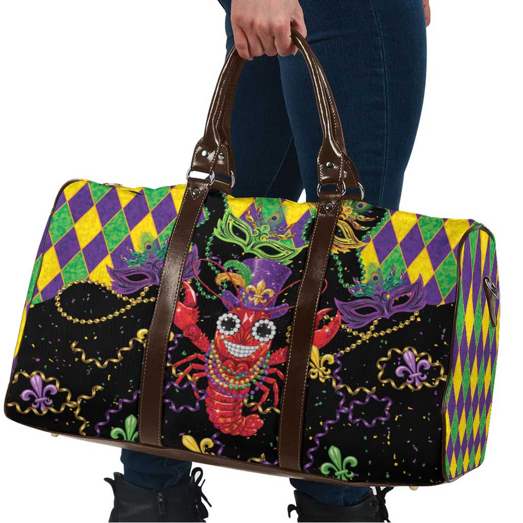 Mardi Gras Crawfish Travel Bag On Tuesdays We Wear Beads - Wonder Print Shop