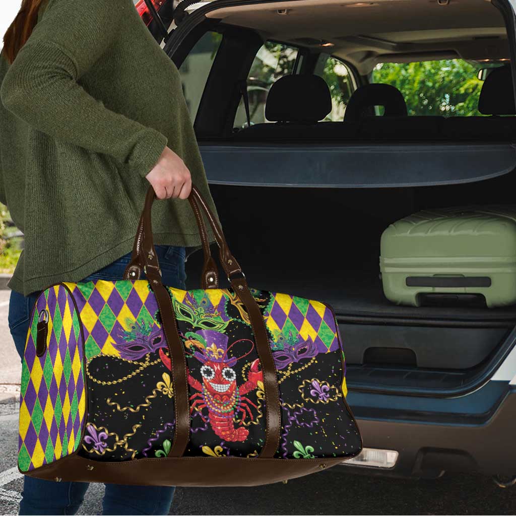 Mardi Gras Crawfish Travel Bag On Tuesdays We Wear Beads - Wonder Print Shop