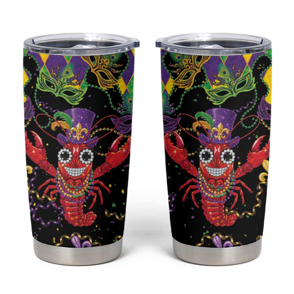 Mardi Gras Crawfish Tumbler Cup On Tuesdays We Wear Beads - Wonder Print Shop