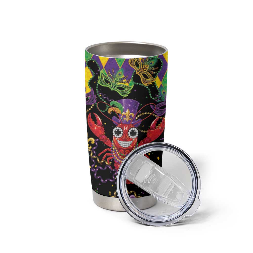 Mardi Gras Crawfish Tumbler Cup On Tuesdays We Wear Beads - Wonder Print Shop