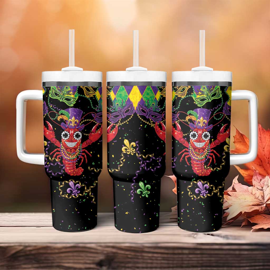 Mardi Gras Crawfish Tumbler With Handle On Tuesdays We Wear Beads - Wonder Print Shop