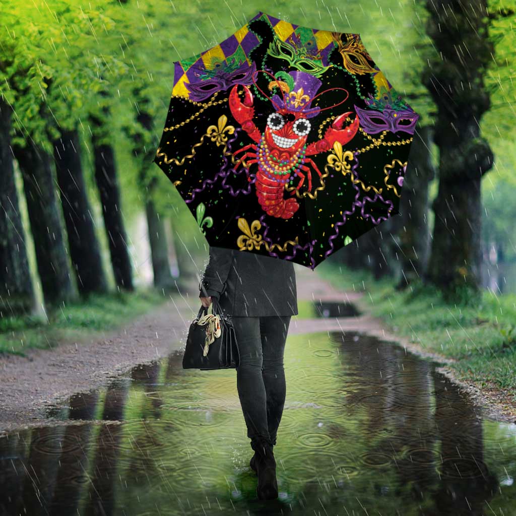 Mardi Gras Crawfish Umbrella On Tuesdays We Wear Beads - Wonder Print Shop