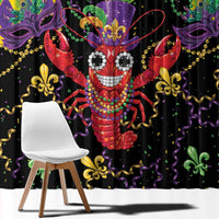 Mardi Gras Crawfish Window Curtain On Tuesdays We Wear Beads - Wonder Print Shop