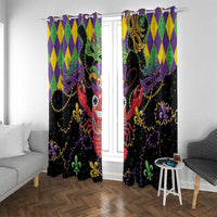 Mardi Gras Crawfish Window Curtain On Tuesdays We Wear Beads - Wonder Print Shop