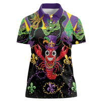 Mardi Gras Crawfish Women Polo Shirt On Tuesdays We Wear Beads - Wonder Print Shop