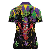 Mardi Gras Crawfish Women Polo Shirt On Tuesdays We Wear Beads - Wonder Print Shop
