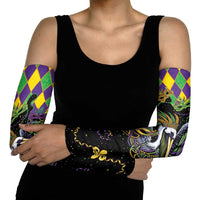 Mardi Gras Pelican Arm Sleeves On Tuesdays We Wear Beads - Wonder Print Shop