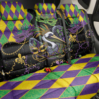 Mardi Gras Pelican Back Car Seat Cover On Tuesdays We Wear Beads - Wonder Print Shop
