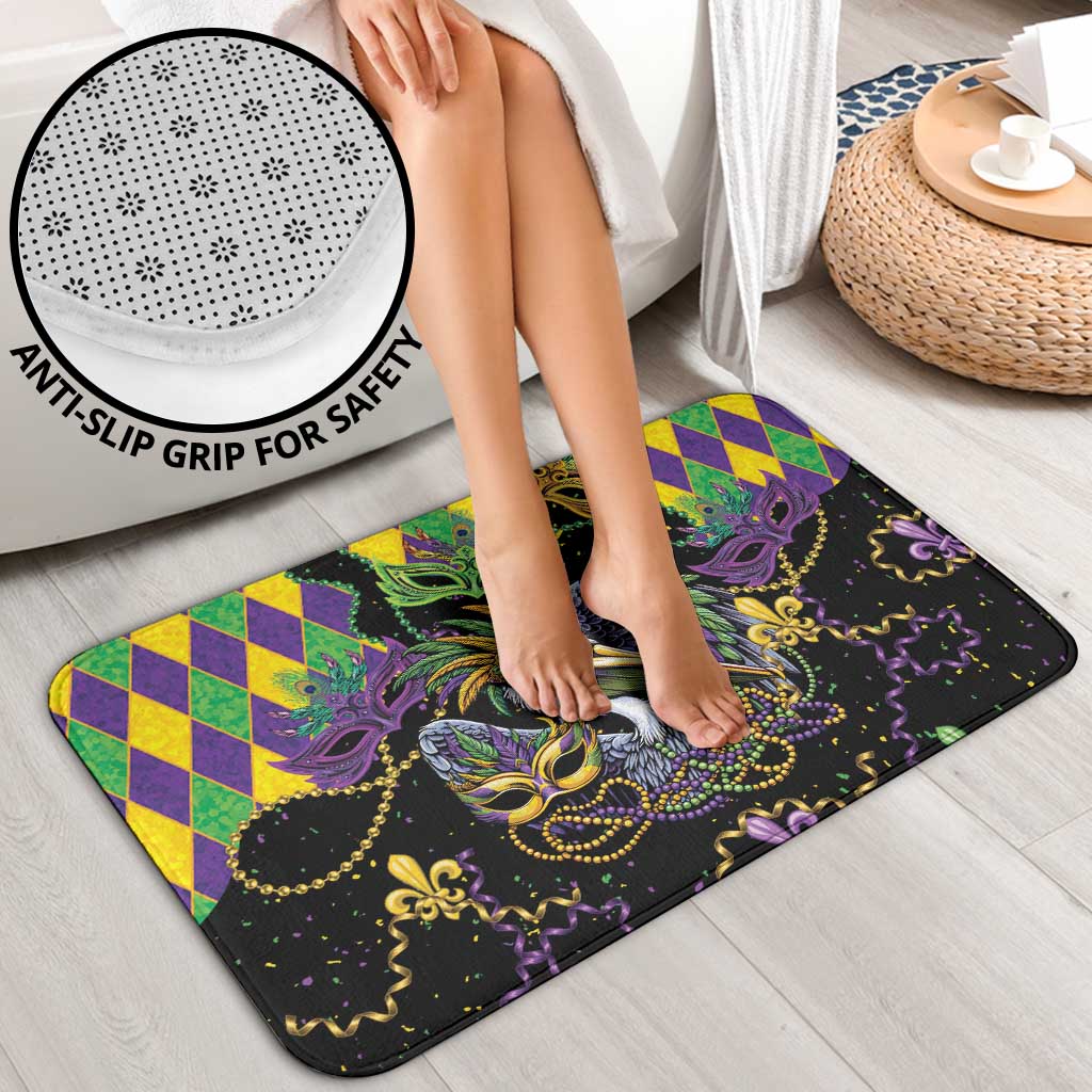 Mardi Gras Pelican Bathroom Set On Tuesdays We Wear Beads - Wonder Print Shop