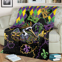 Mardi Gras Pelican Blanket On Tuesdays We Wear Beads - Wonder Print Shop