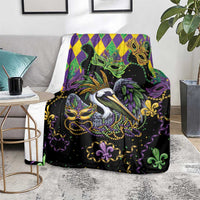 Mardi Gras Pelican Blanket On Tuesdays We Wear Beads - Wonder Print Shop