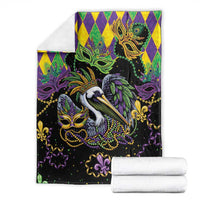 Mardi Gras Pelican Blanket On Tuesdays We Wear Beads - Wonder Print Shop