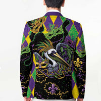 Mardi Gras Pelican Blazer On Tuesdays We Wear Beads - Wonder Print Shop