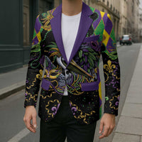 Mardi Gras Pelican Blazer On Tuesdays We Wear Beads - Wonder Print Shop