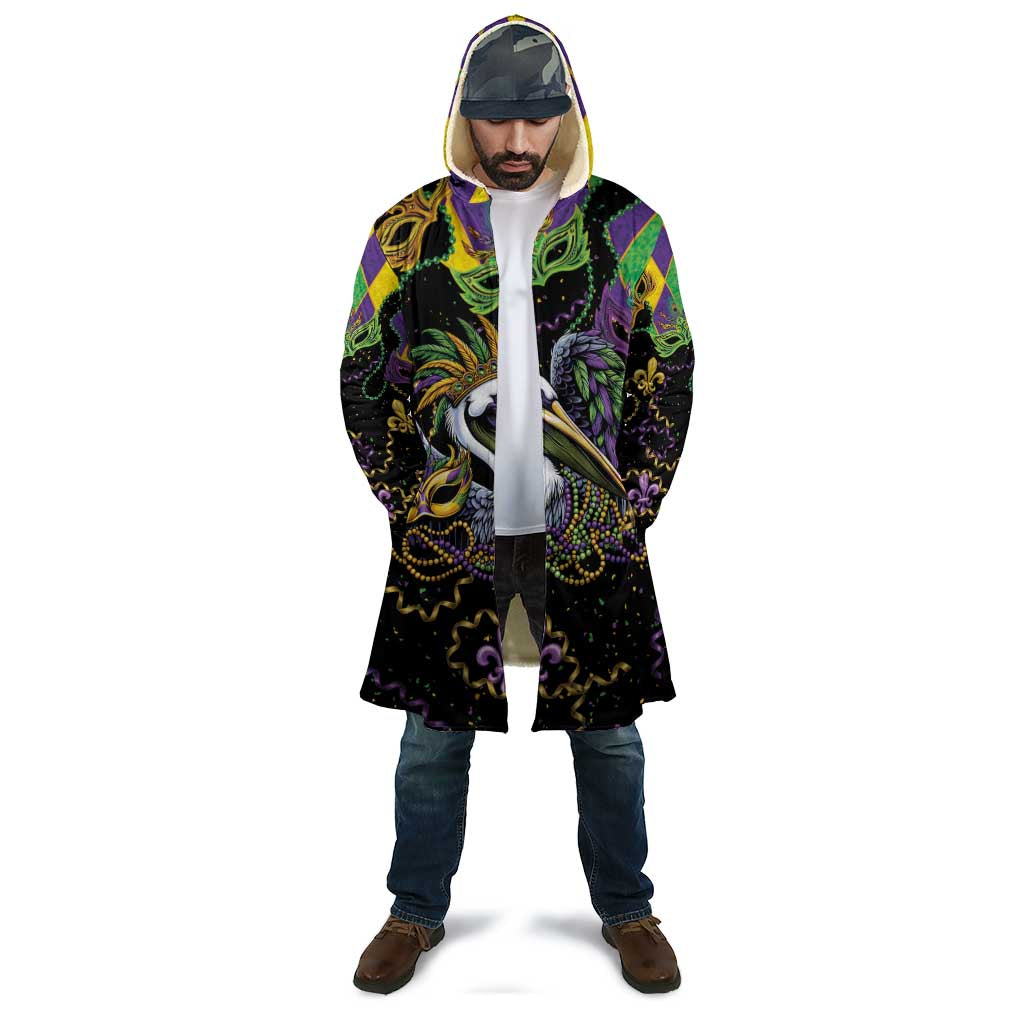 Mardi Gras Pelican Cloak On Tuesdays We Wear Beads - Wonder Print Shop