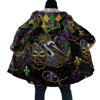 Mardi Gras Pelican Cloak On Tuesdays We Wear Beads - Wonder Print Shop