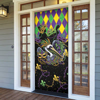 Mardi Gras Pelican Door Cover On Tuesdays We Wear Beads - Wonder Print Shop