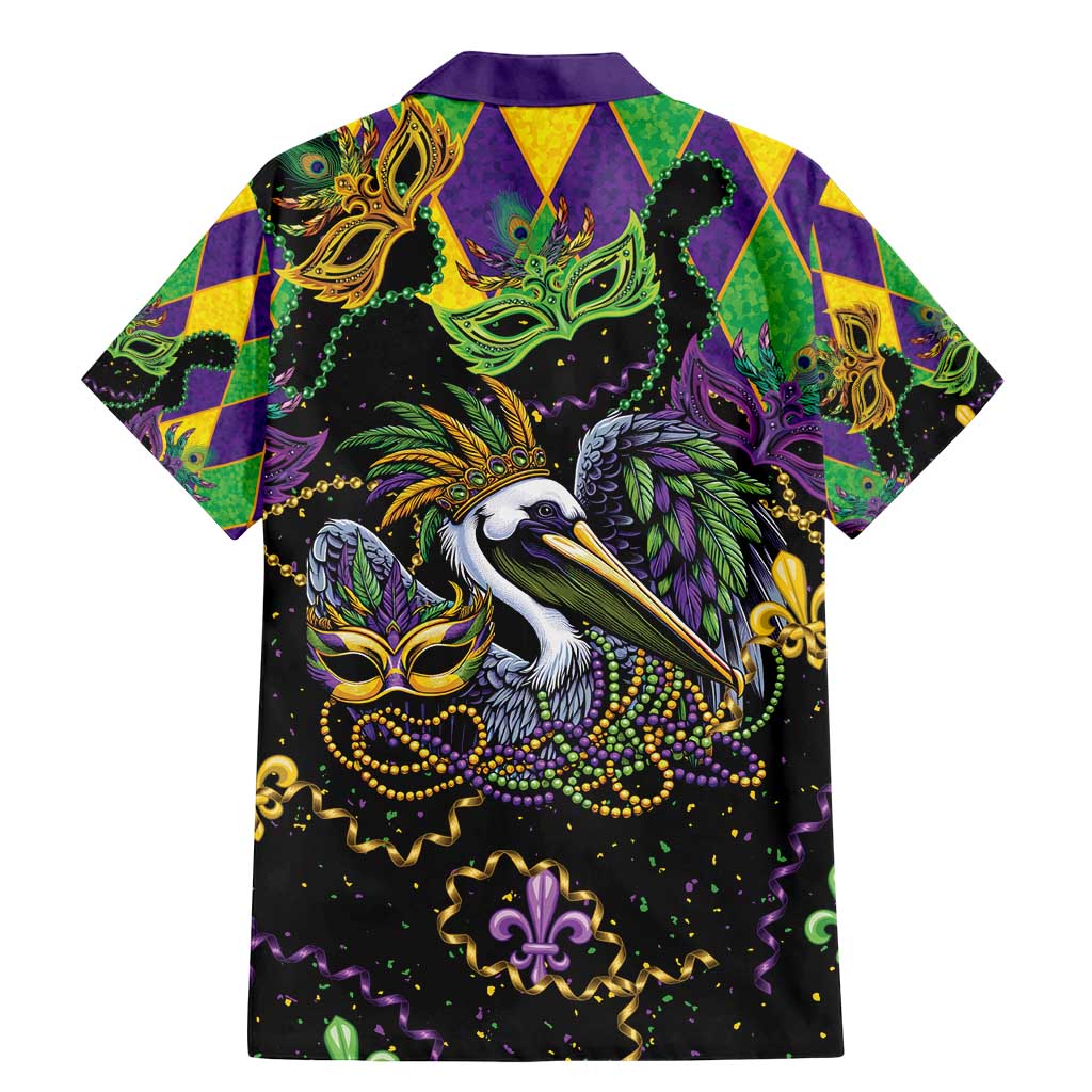 Mardi Gras Pelican Family Matching Mermaid Dress and Hawaiian Shirt On Tuesdays We Wear Beads - Wonder Print Shop