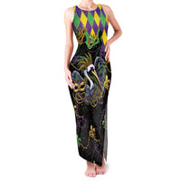 Mardi Gras Pelican Family Matching Tank Maxi Dress and Hawaiian Shirt On Tuesdays We Wear Beads - Wonder Print Shop