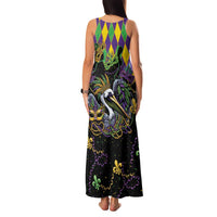 Mardi Gras Pelican Family Matching Tank Maxi Dress and Hawaiian Shirt On Tuesdays We Wear Beads - Wonder Print Shop