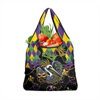 Mardi Gras Pelican Grocery Bag On Tuesdays We Wear Beads - Wonder Print Shop