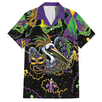 Mardi Gras Pelican Hawaiian Shirt On Tuesdays We Wear Beads - Wonder Print Shop