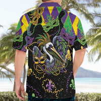 Mardi Gras Pelican Hawaiian Shirt On Tuesdays We Wear Beads - Wonder Print Shop