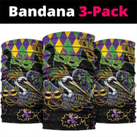 Mardi Gras Pelican Neck Gaiter On Tuesdays We Wear Beads - Wonder Print Shop