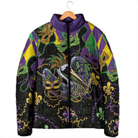 Mardi Gras Pelican Padded Jacket On Tuesdays We Wear Beads - Wonder Print Shop