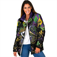 Mardi Gras Pelican Padded Jacket On Tuesdays We Wear Beads - Wonder Print Shop