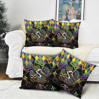Mardi Gras Pelican Pillow Cover On Tuesdays We Wear Beads - Wonder Print Shop