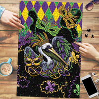 Mardi Gras Pelican Puzzle On Tuesdays We Wear Beads - Wonder Print Shop