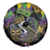Mardi Gras Pelican Spare Tire Cover On Tuesdays We Wear Beads - Wonder Print Shop