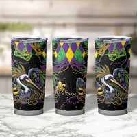 Mardi Gras Pelican Tumbler Cup On Tuesdays We Wear Beads - Wonder Print Shop