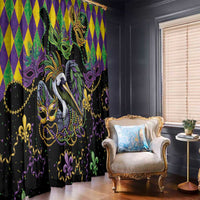 Mardi Gras Pelican Window Curtain On Tuesdays We Wear Beads - Wonder Print Shop