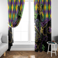 Mardi Gras Pelican Window Curtain On Tuesdays We Wear Beads - Wonder Print Shop