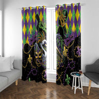 Mardi Gras Pelican Window Curtain On Tuesdays We Wear Beads - Wonder Print Shop