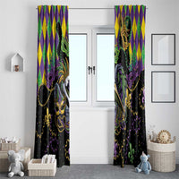 Mardi Gras Pelican Window Curtain On Tuesdays We Wear Beads - Wonder Print Shop