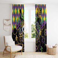 Mardi Gras Pelican Window Curtain On Tuesdays We Wear Beads - Wonder Print Shop