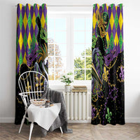 Mardi Gras Pelican Window Curtain On Tuesdays We Wear Beads - Wonder Print Shop