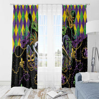 Mardi Gras Pelican Window Curtain On Tuesdays We Wear Beads - Wonder Print Shop